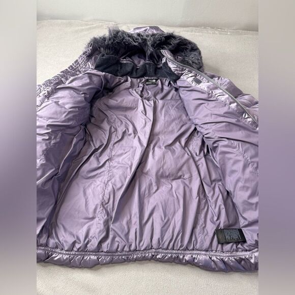 The North Face 550 Gotham 2.0 Down Puffer Jacket Girls Medium Purple Hoodie L - Picture 6 of 16